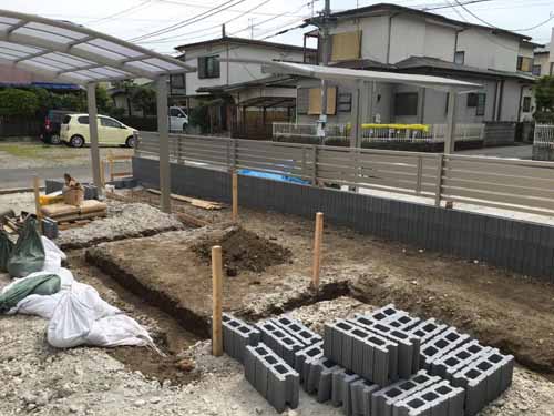 外構工事･カーポート･駐車場･化粧砂利｜宇都宮市M様邸(2016.05.26)