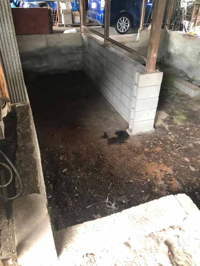 倉庫の床のコンクリート仕上げ工事|栃木県日光市S様邸(2019.08.05)