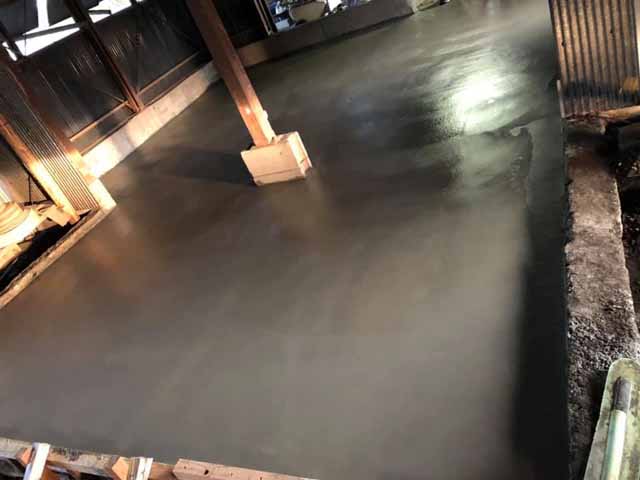 倉庫の床のコンクリート仕上げ工事|栃木県日光市S様邸(2019.08.05)