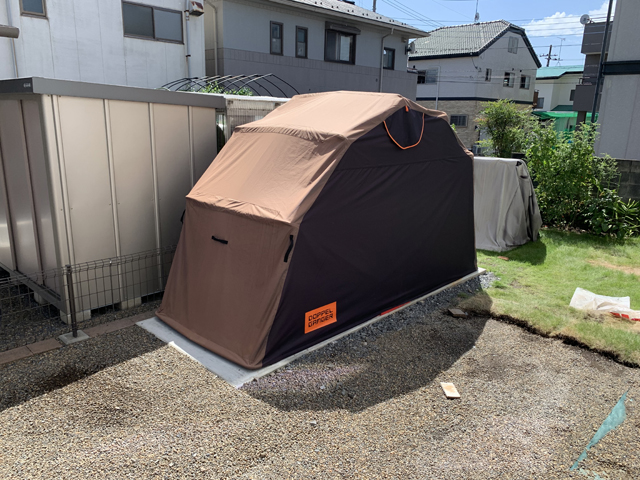 バイク車庫土間コンクリート工事｜栃木県宇都宮市F様邸(2020.10.14)