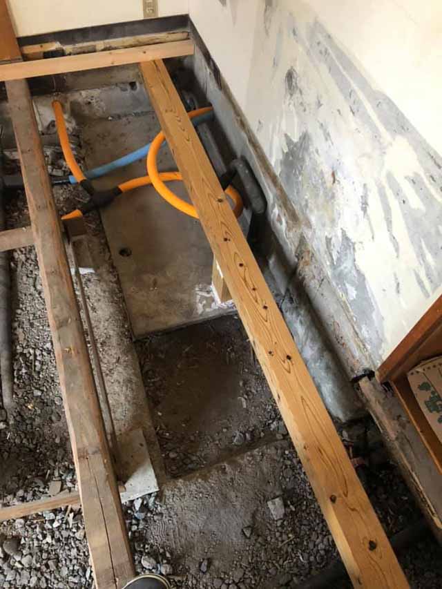 浴室リフォームとキッチン床張り替え工事|栃木県日光市M様邸(2020.11.02)