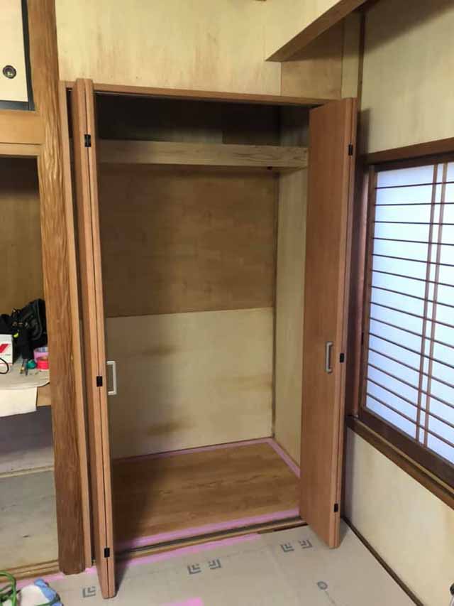 床の間をクローゼットにリフォーム工事|大田原市K様邸(2020.11.06)