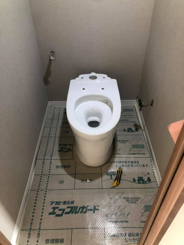 マンションのトイレ交換と給湯器交換工事｜宇都宮市内マンション(2021.04.05)