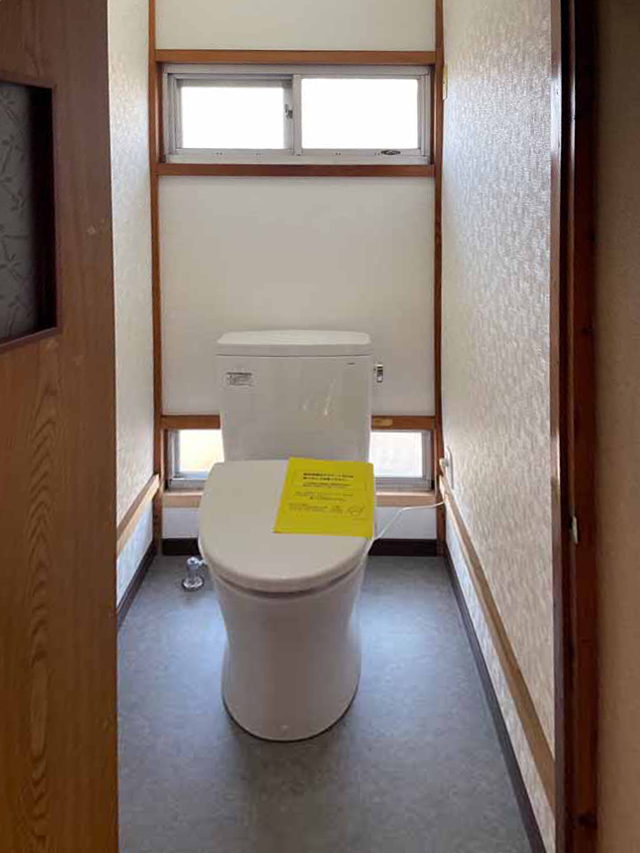 汽車便器トイレから水洗フラットトイレにリフォーム工事|茨城県笠間市H様邸(2023.01.21)
