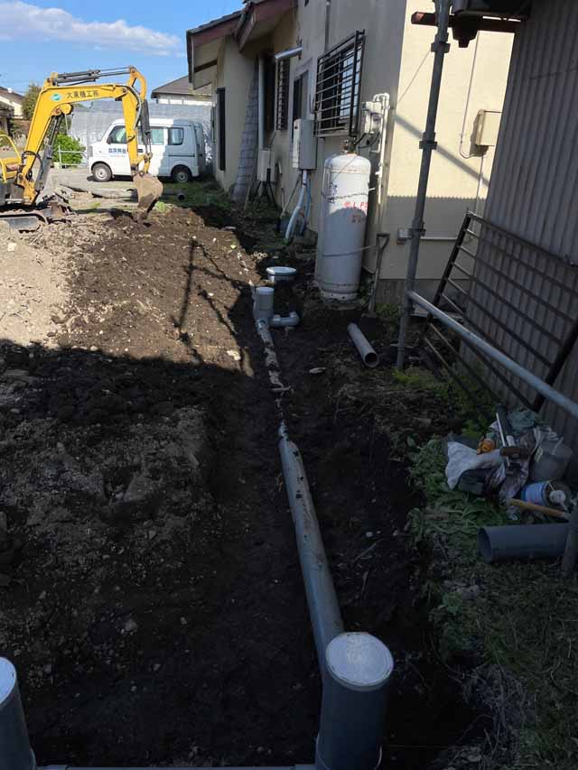 外部排水工事|宇都宮市S様邸(2023.04.06)