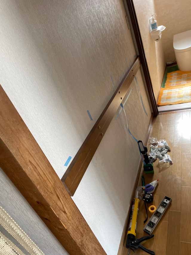 手すり設置と引き違い戸ドア交換工事|宇都宮市K様邸(2023.04.1206)